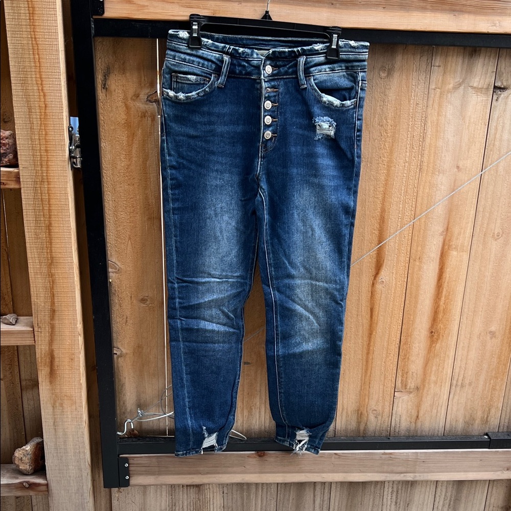 Women's Distressed Denim Ankle Jeans